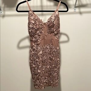 Elegant Lace Dress in Pink